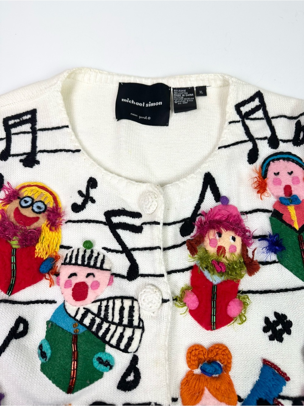 Michael Simon VINTAGE 1990s 3D Carole’s Sweater XL - Picture 5 of 11